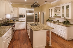 Beautiful Custom Kitchen Interior In A New House.